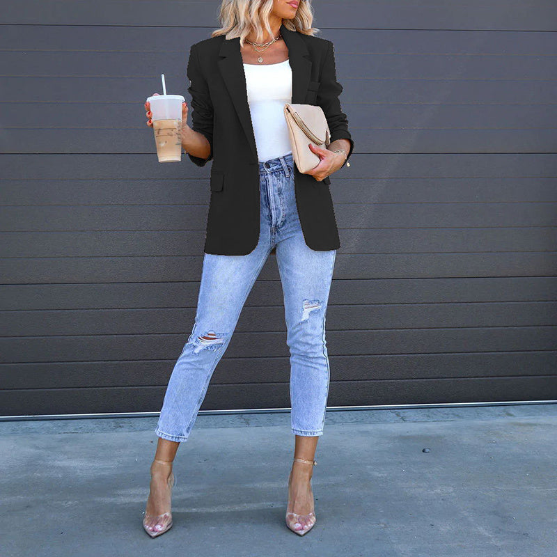 Women’s Open‑Front Casual Blazer CJ US