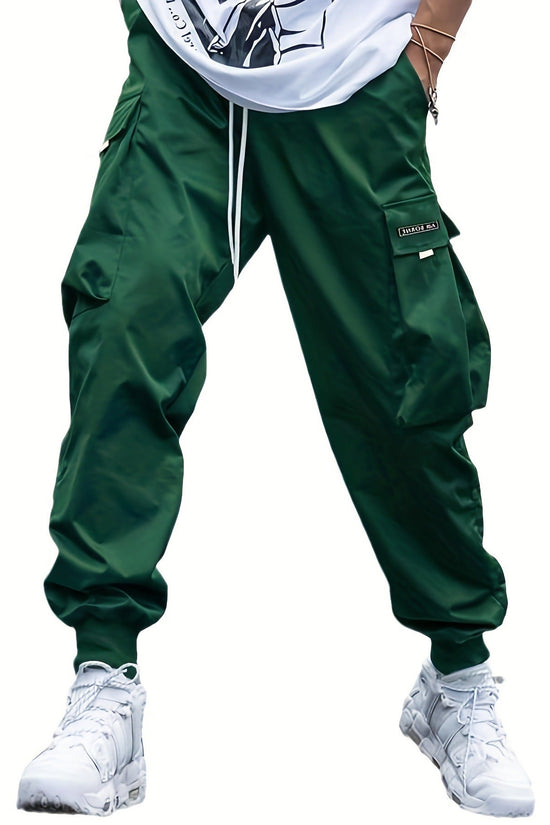 Men’s Multi‑Pocket Drawstring Cargo Pants CJ US