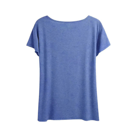 Heart Print T-Shirt Comfortable Round Neck Summer Tee Diversi Fashion™