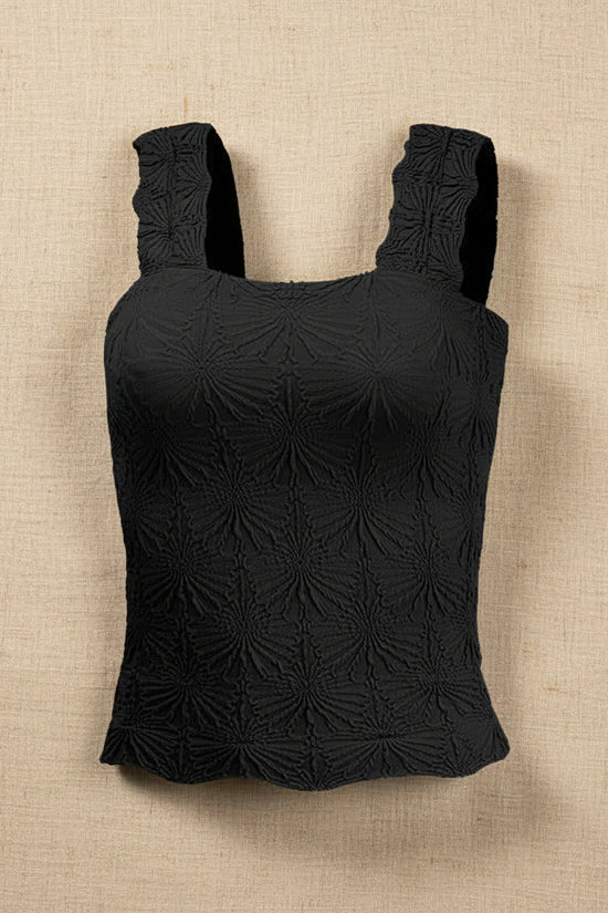 SO ME Floral Jacquard Seamless Tank Top 