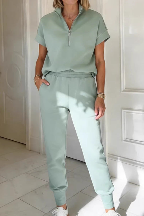 Athleisure T-shirt And Pants Two-piece Set 