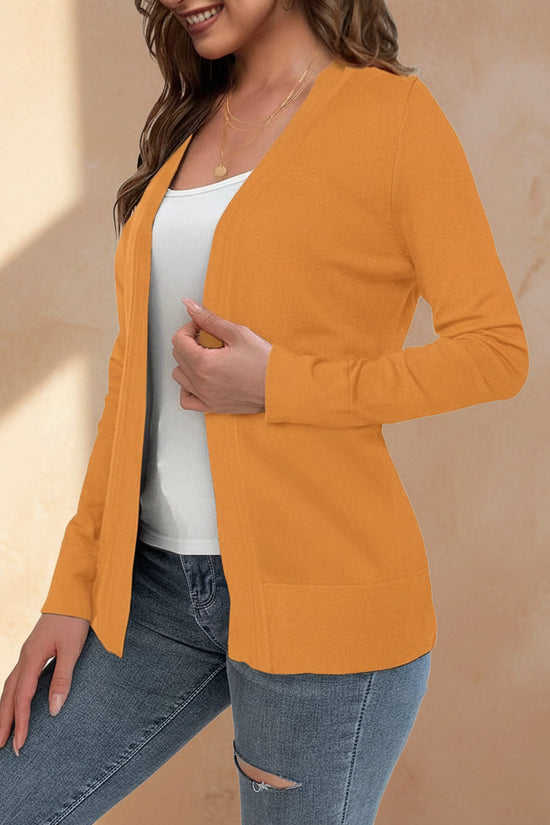 Womens Simple All-Match Knitted Cardigan Coat 