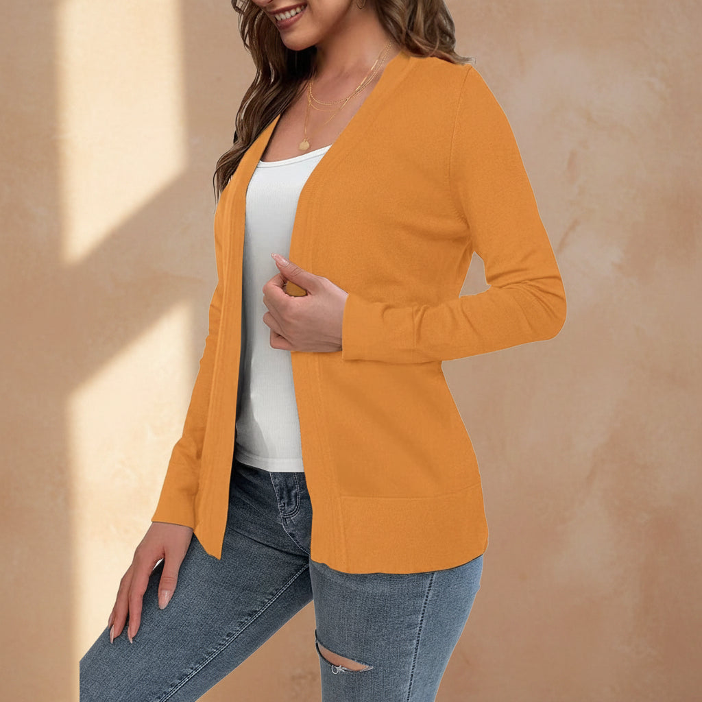 Womens Simple All-Match Knitted Cardigan Coat 