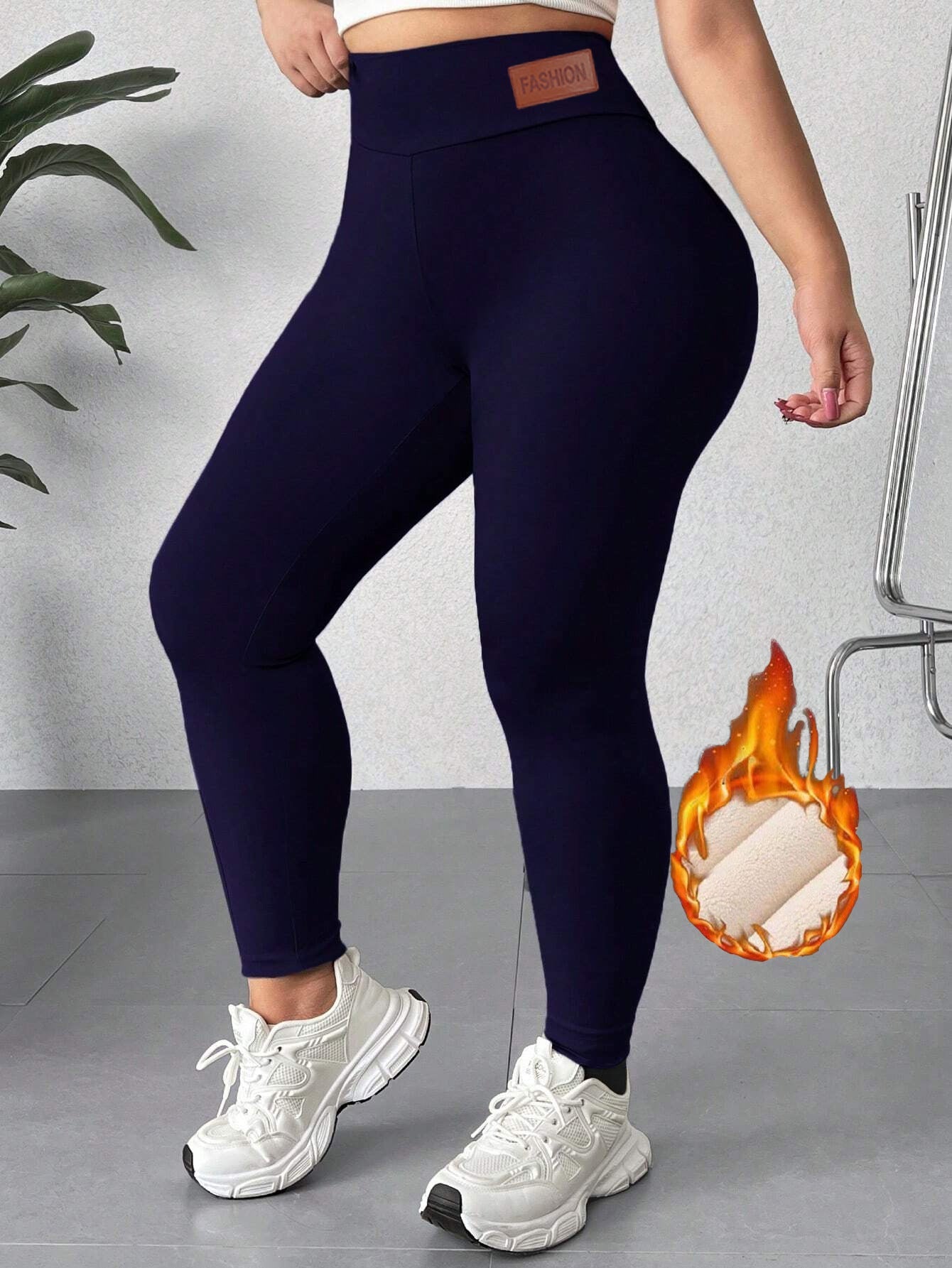 Plus Size Thermal Yoga PantsSet CJ US