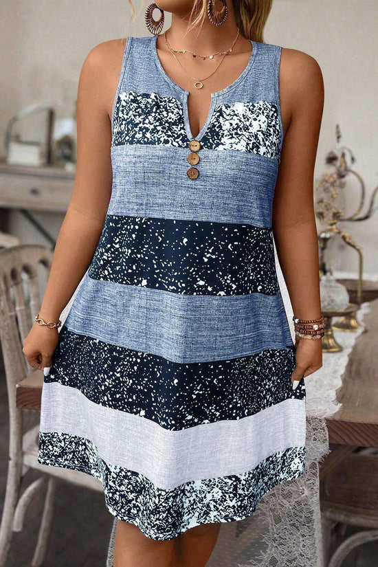 Plus Size Striped Tank Top & Skirt Set CJ US