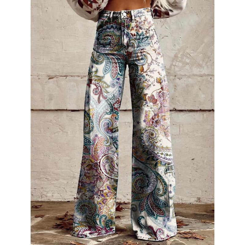 Women's Simple Pants With A Printed Pattern 