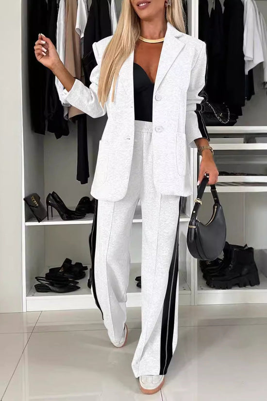 Women’s Elegant Solid Color Suit Set 