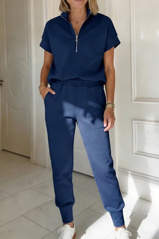 Athleisure T-shirt And Pants Two-piece Set 