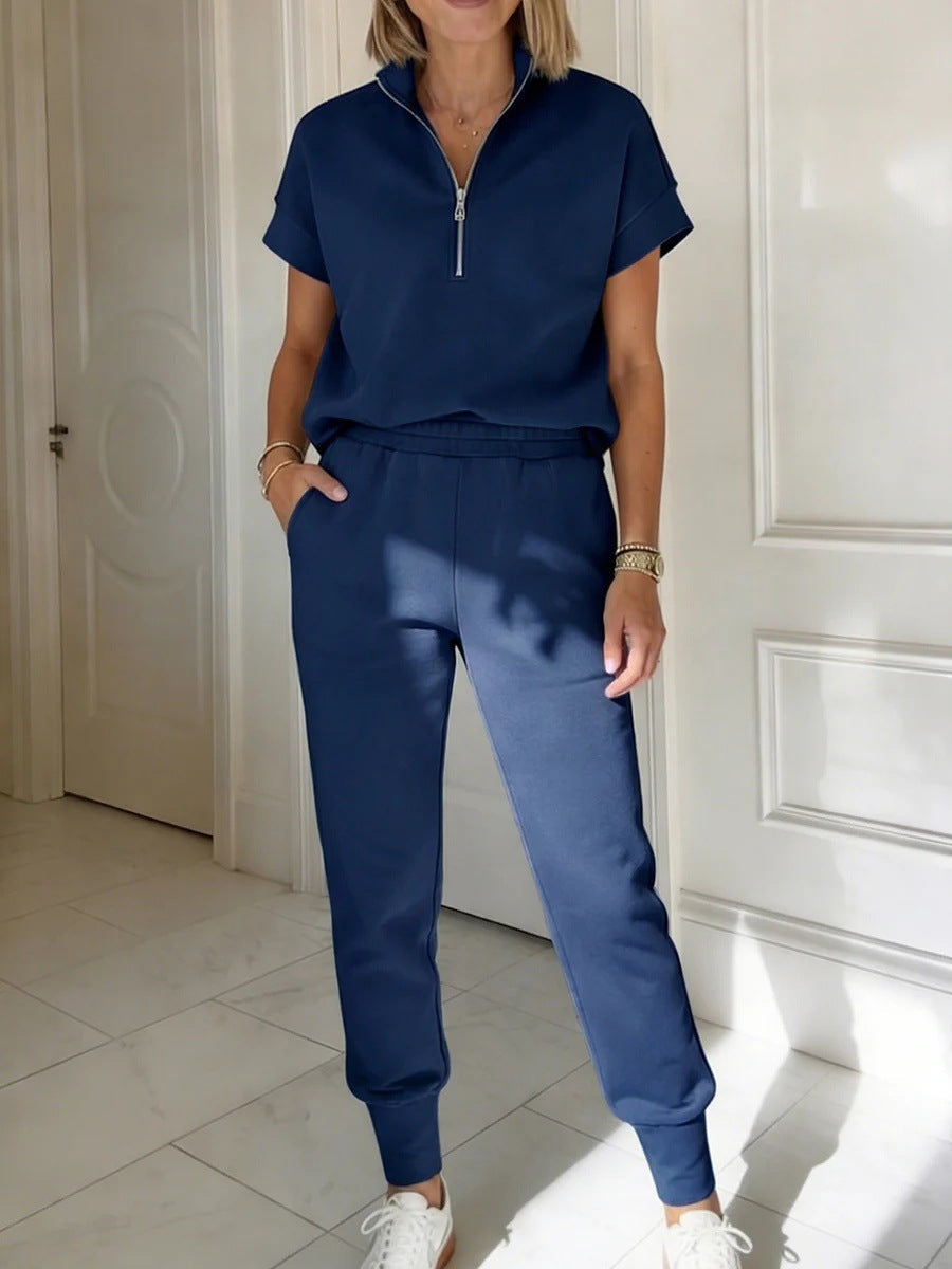 Athleisure T-shirt And Pants Two-piece Set 