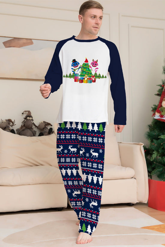 Family Matching Christmas Pajamas Set Xmas Long Sleeve Sleepwear Nightwear For Couples Kids Baby CJ