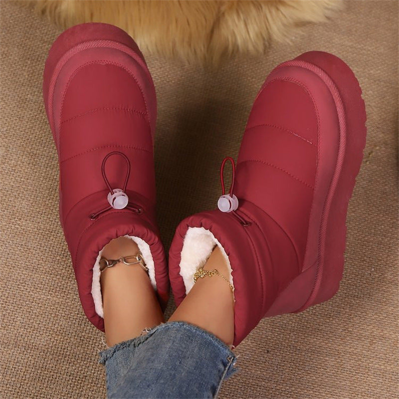 Women’s Fleece-Lined Short Boots – Warm Cotton Lined Winter Ankle Boots - FitiqueFit