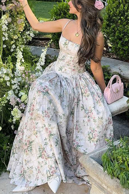 Sexy Printed Strapless Dress Summer Fitted Backless Long Dress Elegant High-End Style Beautiful Summer Dress 