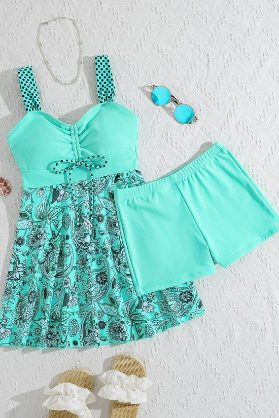 European And American-style Printed Dress-style Swimsuit For Women 