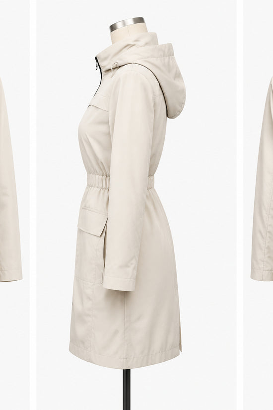 Women's Slim-Fit Rainproof Trench Coat 