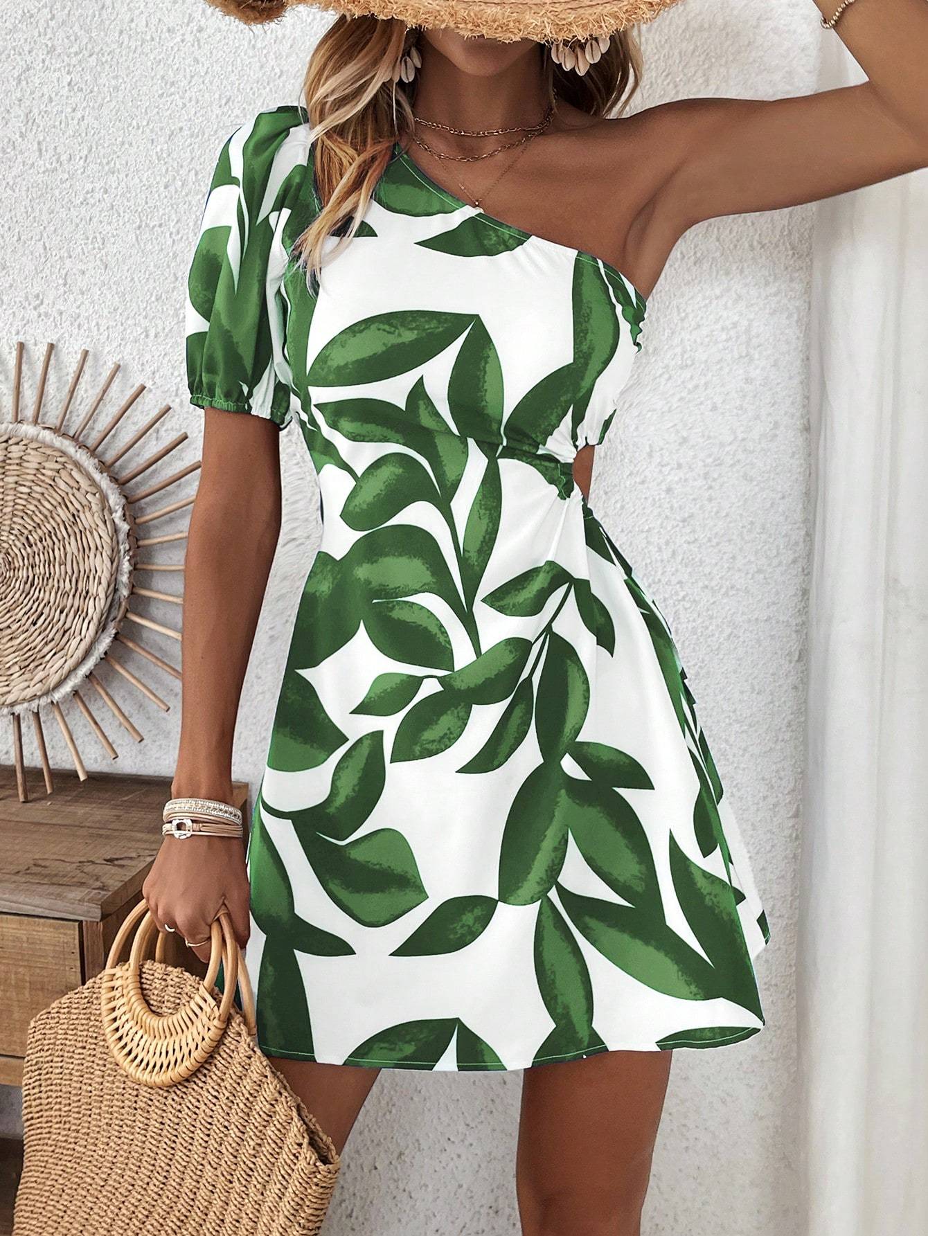 Women’s Puff Sleeve Summer Dress – Vacation & Beach Outfit CJ US