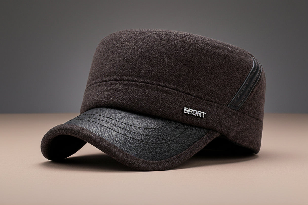 Winter Flat Hat – Classic Warm Wool-Style Newsboy Cap - FitiqueFit