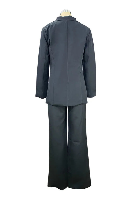 Women's Professional Blazer & Trousers Suit Set – Long Sleeve, Full Length 