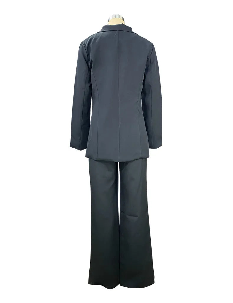 Women's Professional Blazer & Trousers Suit Set – Long Sleeve, Full Length 
