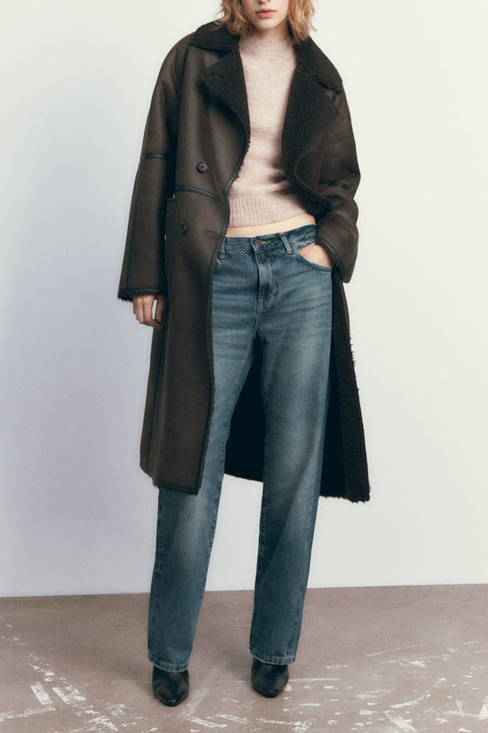 Winter Jacket With Belt Fashion Double Breasted Lapel Windbreaker Women's Long Trench Coat Mid-length Overcoat Clothing 