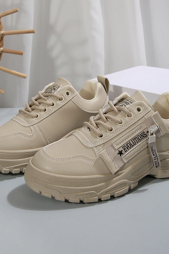 Women’s Lace‑Up Side‑Zipper Sports Sneakers CJ US