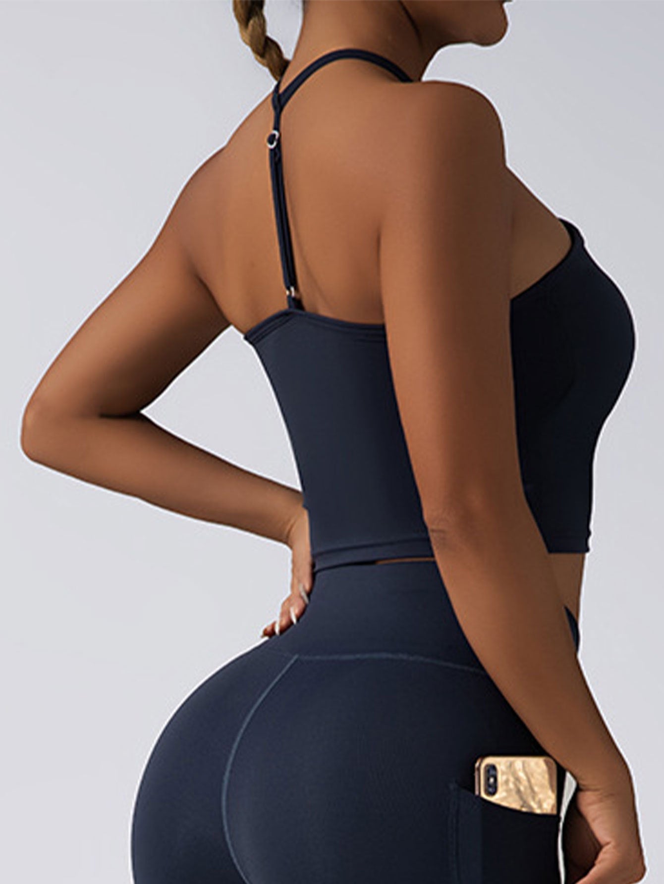 Padded Crop Top Push Up Sports Bra – Seamless Supportive Gym Tank for Women FitiqueFit