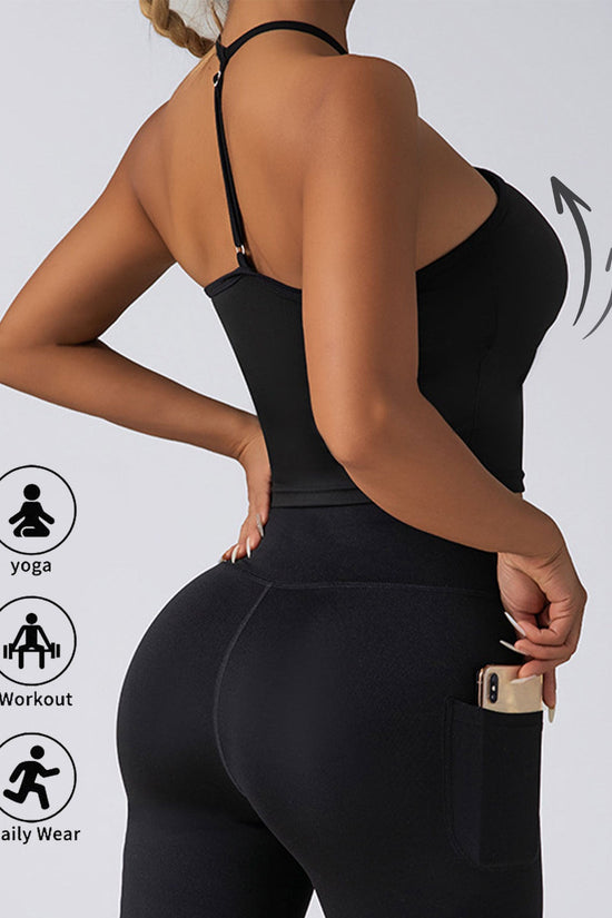 Padded Crop Top Push Up Sports Bra – Seamless Supportive Gym Tank for Women FitiqueFit