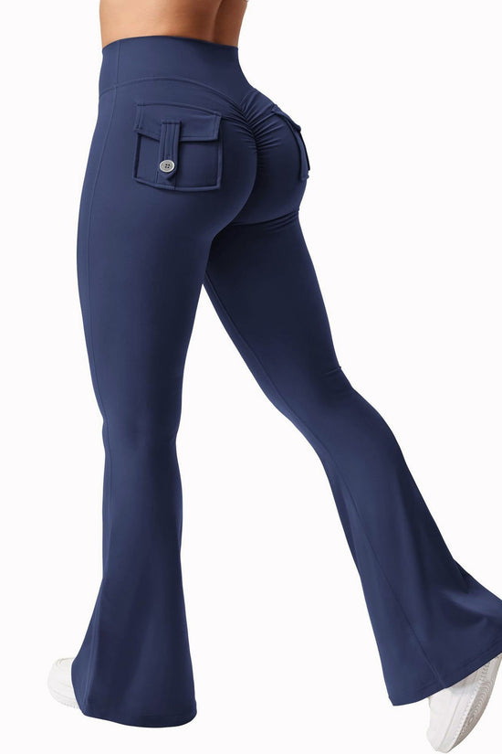 🖤 Women's High-Waisted Cargo Pocket Workout Leggings FitiqueFit