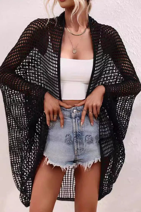 Vacation Shawl Women's Outerwear Hollow-out Cardigan Sun-protective Garment 