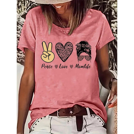 Round Neck Graphic Short Sleeve T-Shirt CJ US