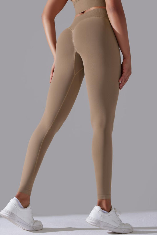 🍑 High-Waisted Peach Hips Nude Yoga Pants 