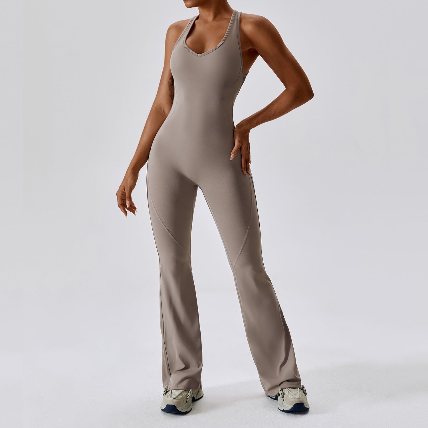 Women's Sleeveless Slim-Fit Long Pants Jumpsuit – Casual Sport Style 