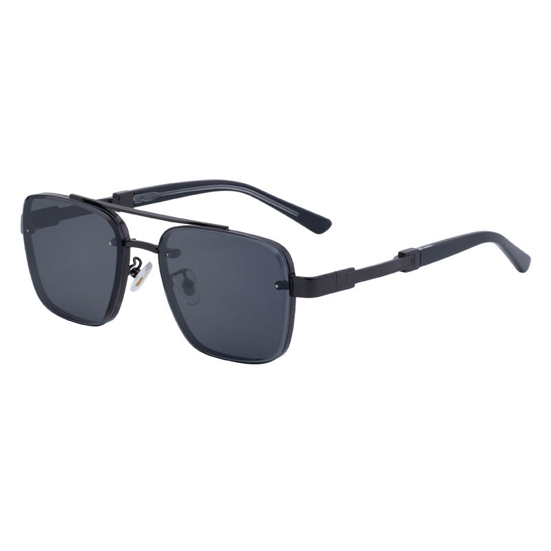 New Retro Sunglasses for Men, Square Frame, Stylish Sun Protection Glasses, High-End Men's Sunglasses 