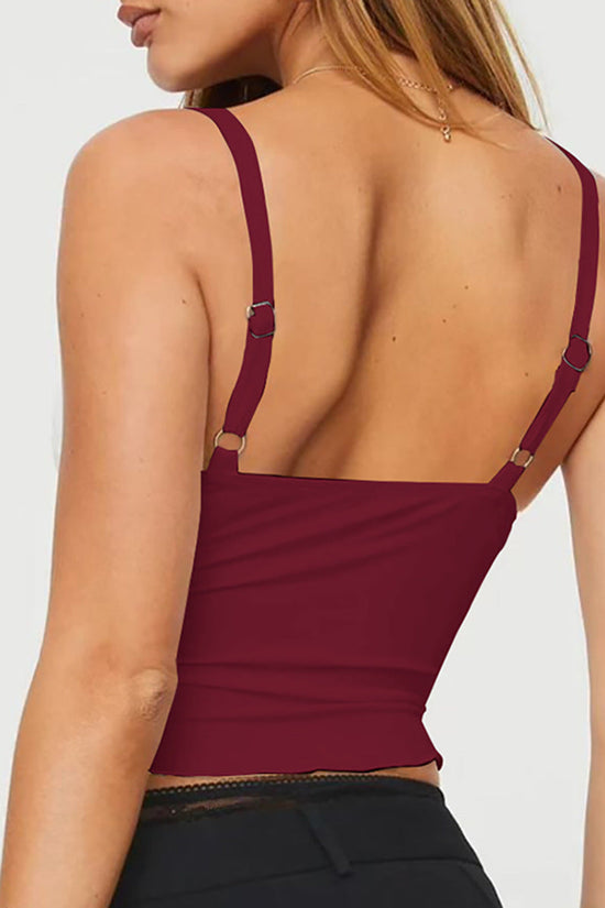 🎀 Women's Bow Camisole Backless Tank – Waist-Defining Elegance FitiqueFit