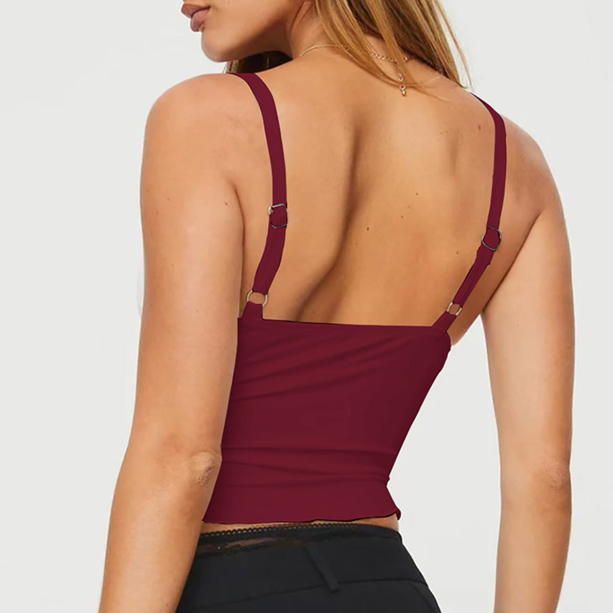 🎀 Women's Bow Camisole Backless Tank – Waist-Defining Elegance FitiqueFit