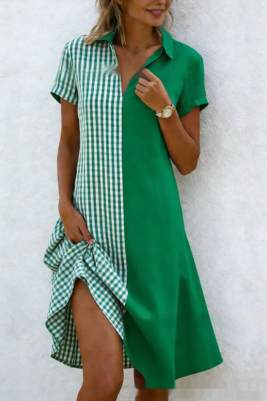 Bohemian 3D Printed V-Neck Short-Sleeve Maxi Dress 