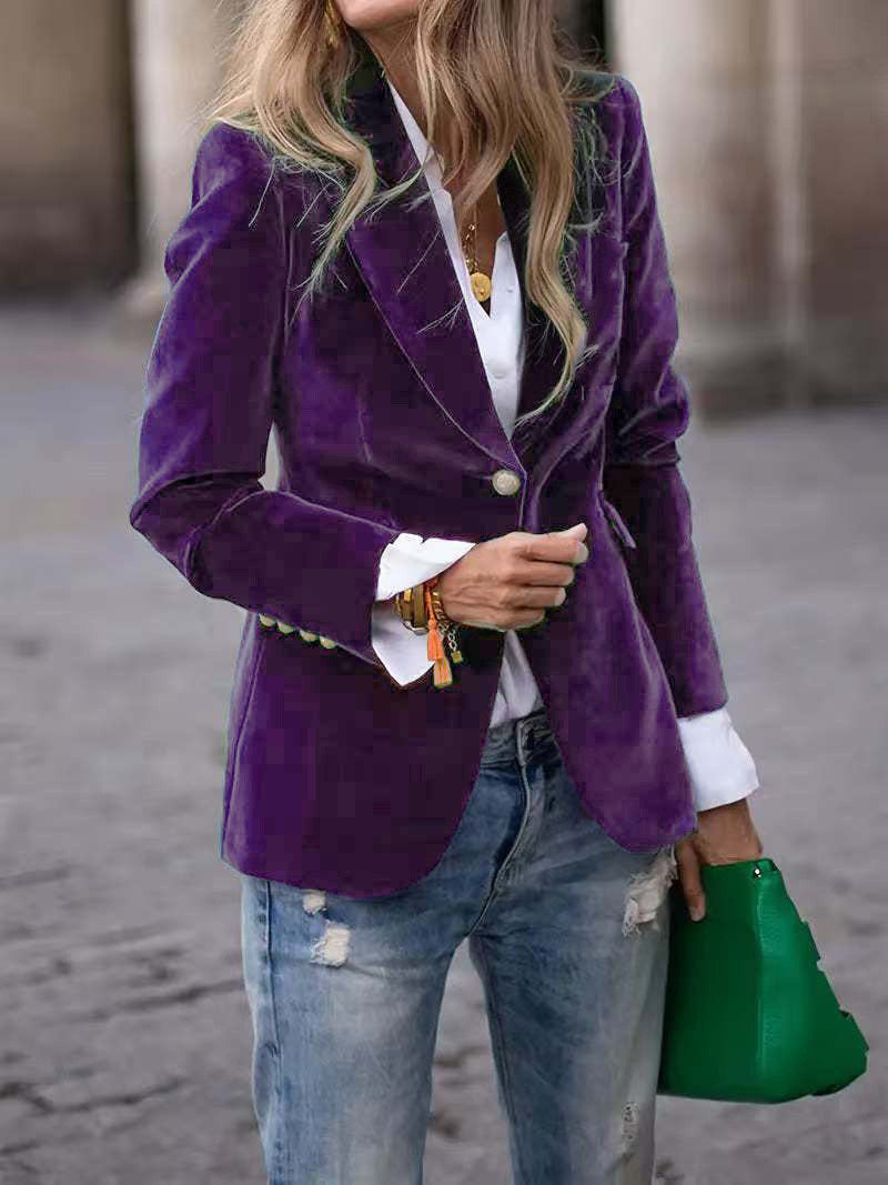 Women’s Slim-Fit Notch-Lapel Blazer 