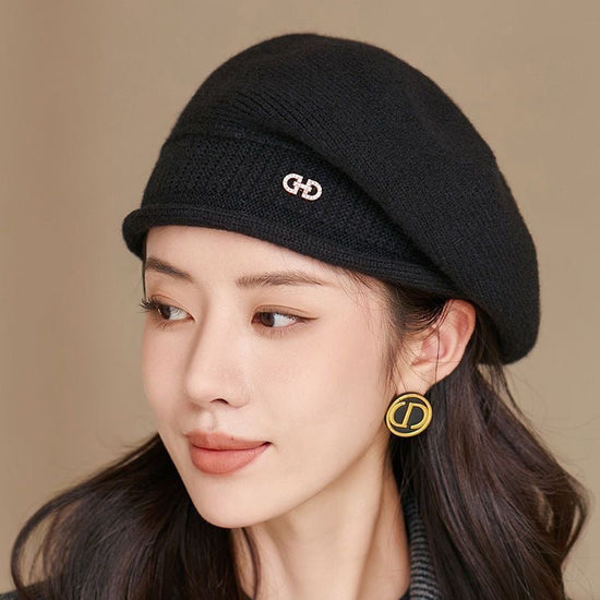 Women's Autumn And Winter Fashionable All-match Wool Knitted Hat 