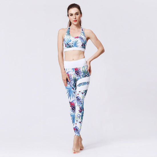 💪 Seamless 2-Piece Yoga Set – High-Waist Leggings & Crop Top FitiqueFit