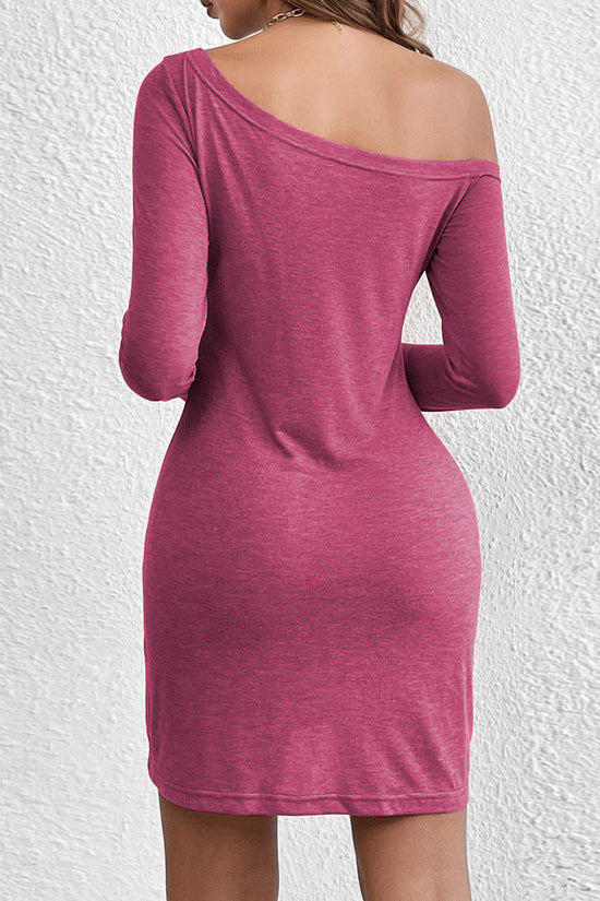 European and American long sleeved loose T-shirt casual dress women's clothing 