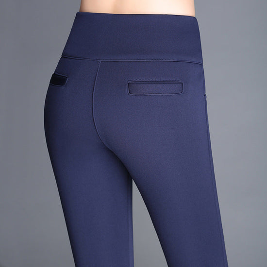 High waist and velvet padded leggings 