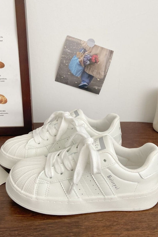 Shell Toe Casual Sneakers For Students Womens 