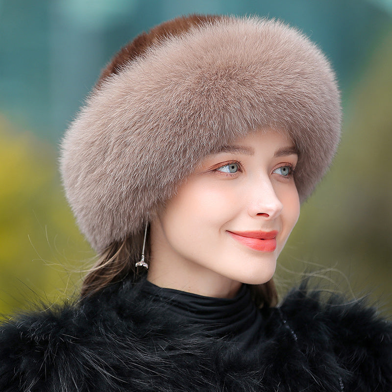 Women's Outdoor Warm Fur Hat In Winter 