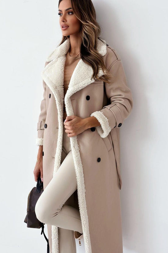 Winter Jacket With Belt Fashion Double Breasted Lapel Windbreaker Women's Long Trench Coat Mid-length Overcoat Clothing 