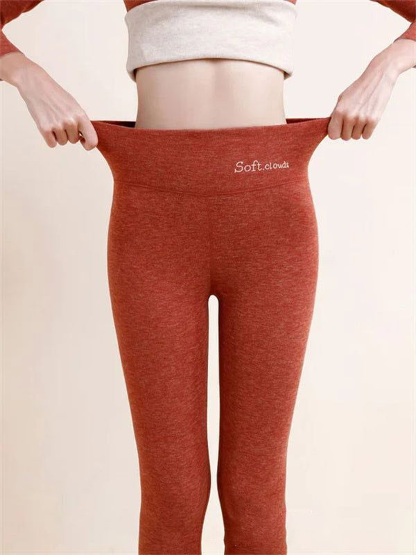 Women's Outer High Waist Hip Lift Leggings Fleece-lined Shark Pants 