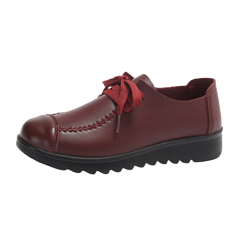 Women's Work Black Flat Soft Sole Anti-slip Shoes 
