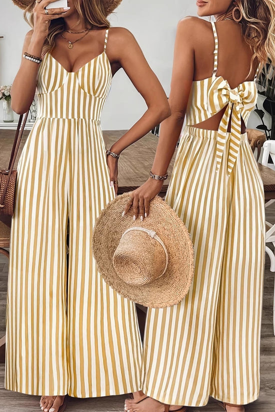 Loose-fitting Sleeveless Backless Jumpsuit For Women 