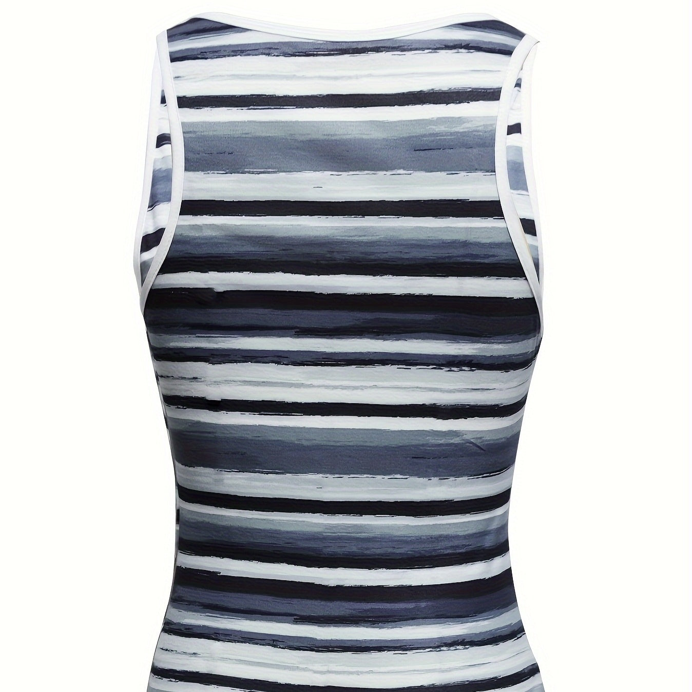 Ladies' Fashionable V-neck Striped Fashionable Casual Camisole Vest CJ US