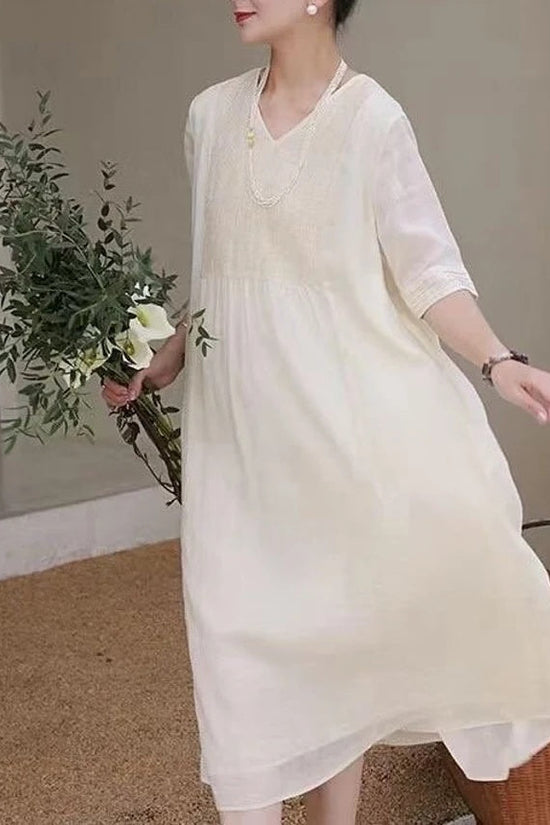 Women's Fashion Personality Linen Dress CJ US