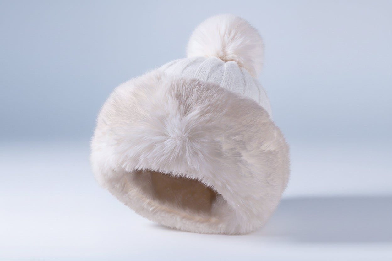 Women’s Winter Princess Mongolian Hat – Warm Plush Fur Fashion Hat - FitiqueFit