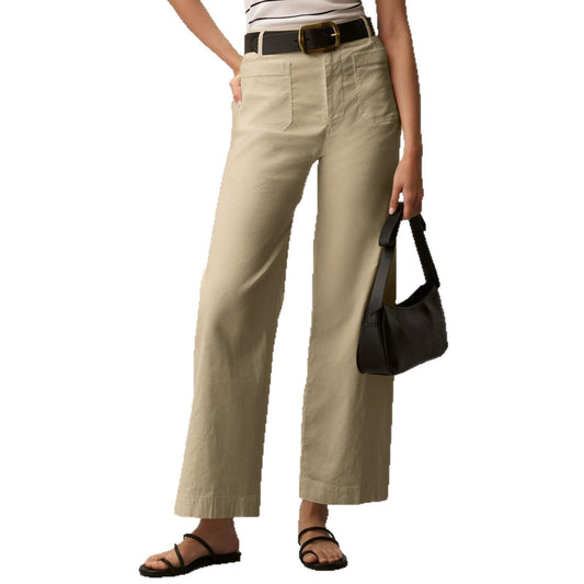 Plus-size High-waisted Slimming Solid-color Suit Pants 